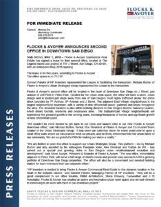 Fa Pr 05.01.2018 Flocke & Avoyer Announces Second Office In Downtown San Diego