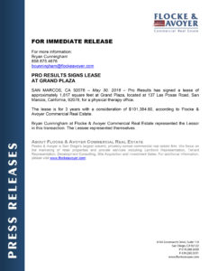 For Immediate Release