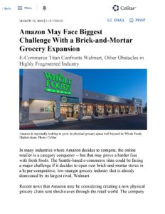 Amazon May Face Biggest Challenge With A Brick And Mortar Grocery Expansion Page 1