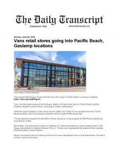 Vans Retail Stores Going Into Pacific Beach Gaslamp Locations Page 1