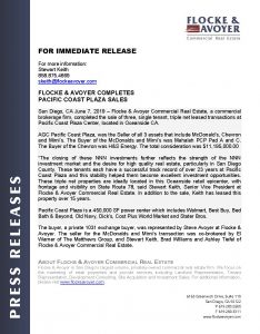 Pacif Coast Plaza Press Release